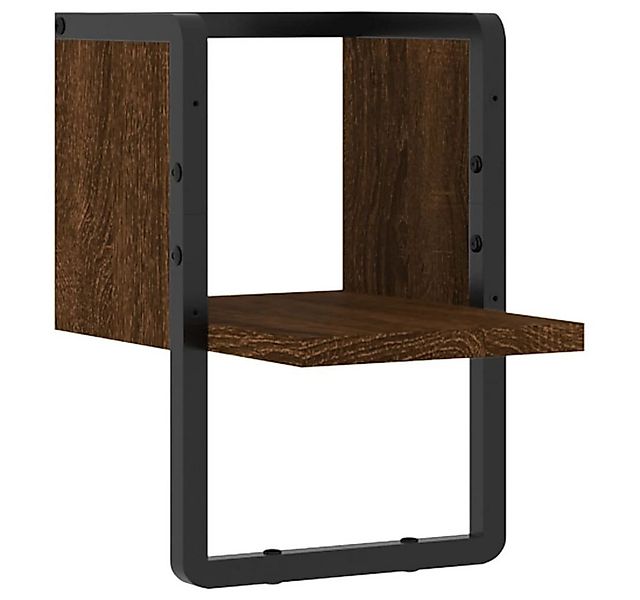 vidaXL Regal Wandregal mit Stange Braun Eichen-Optik 20x25x30 cm, 1-tlg. günstig online kaufen