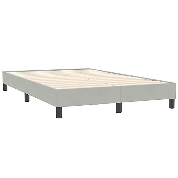 vidaXL Boxspringbett ohne Matratze Hellgrau 120x210 cm Samt 3315819 günstig online kaufen