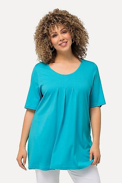 Ulla Popken T-Shirt T-Shirt Zierfalten A-Linie Rundhals Halbarm Modal günstig online kaufen