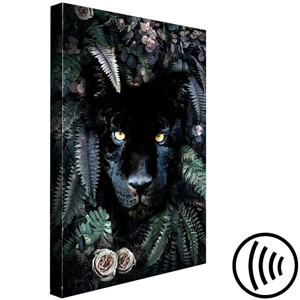 Wandbild Black Panther in Leaves (1 Part) Vertical XXL günstig online kaufen
