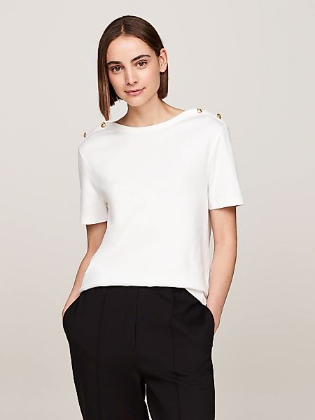 Tommy Hilfiger Rundhalsshirt REG STRIPE GOLD günstig online kaufen