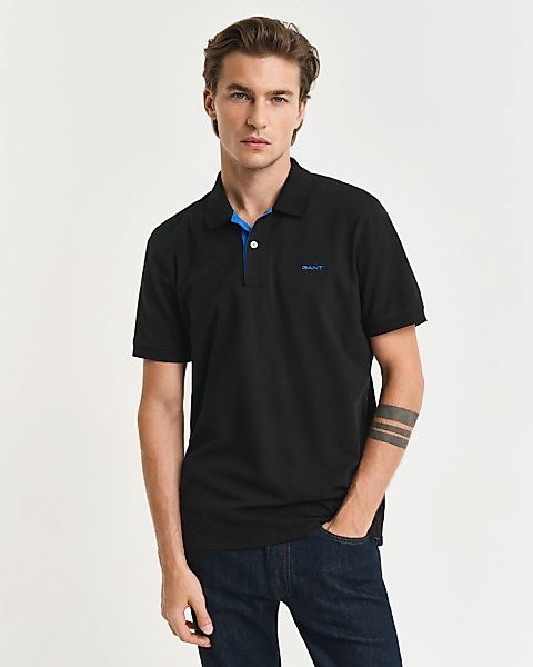Gant Poloshirt "REG CONTRAST PIQUE SS RUGGER", mit kontrastfarbenen Einsätz günstig online kaufen