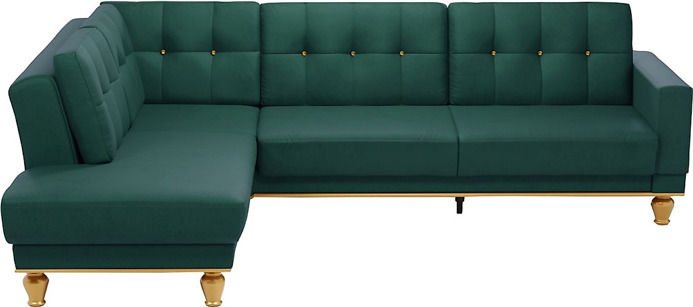sit&more Ecksofa »Orient 5 L-Form«, mit Strass-Stein, wahlweise mit Bettfun günstig online kaufen