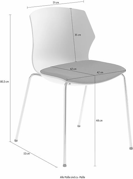 Mayer Sitzmöbel Stapelstuhl "Stapelstuhl myPRIMO" () Polyester stapelbar günstig online kaufen