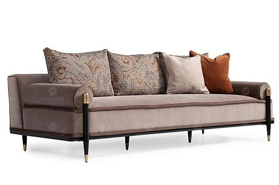 Xlmoebel Sofa Vollständiges Sofaset 431 aus Stoffsofa, Sessel, Sofas in Gra günstig online kaufen