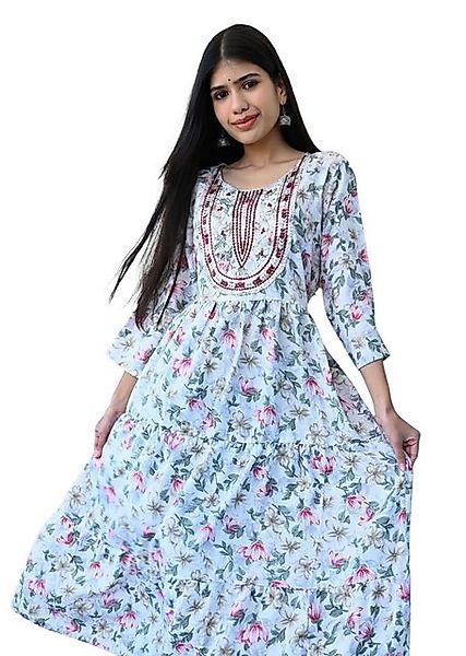 PfauGermany Maxikleid Floral Neck Embroidery günstig online kaufen