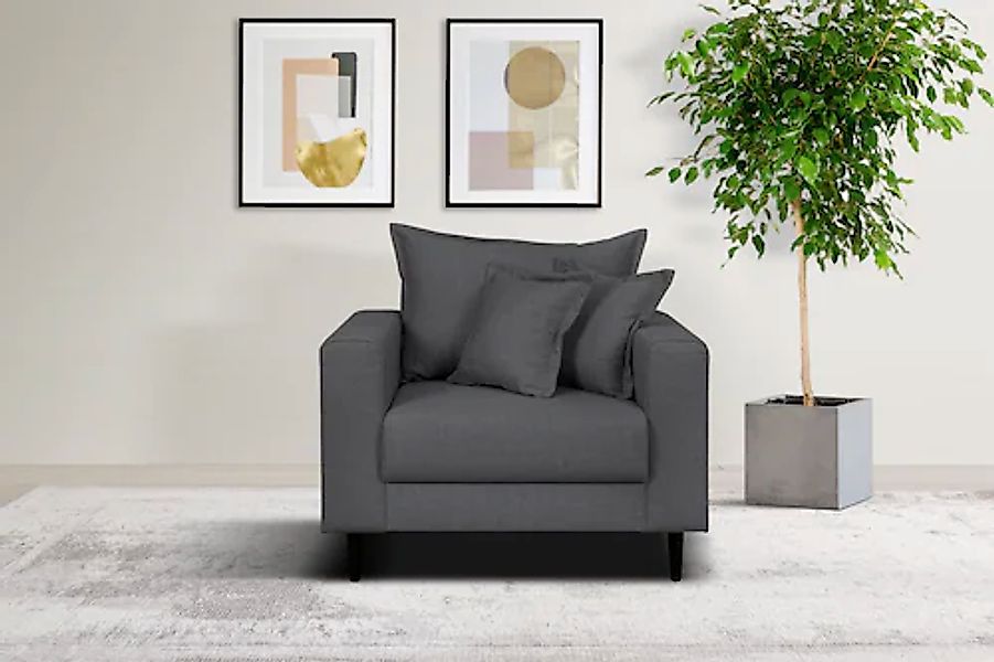 Home affaire Sessel »VEYRAS Loungesessel, Maße B/T/H: 95/84/76 cm«, mit Wel günstig online kaufen