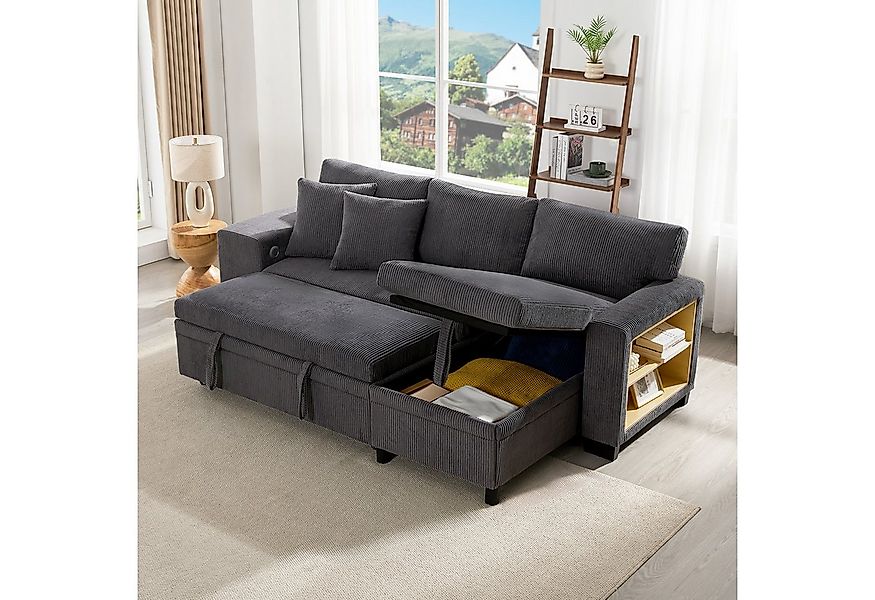 STILVORA Ecksofa Klappsofa mit Schlaffunktion,L-förmiges umbaubares Sofa mi günstig online kaufen