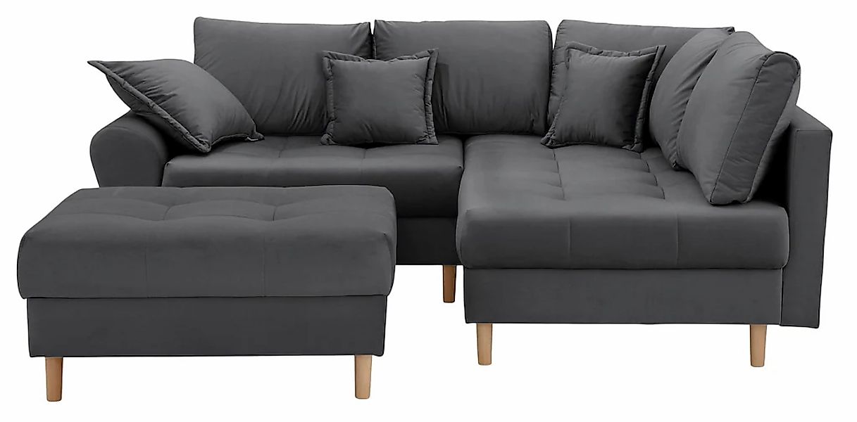 Home affaire Ecksofa Rice, mit Hocker und Zier-/Rückenkissen günstig online kaufen