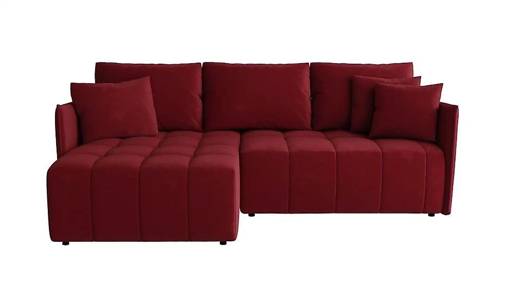 Ecksofa  Onil ¦ rot ¦ Maße (cm): B: 245 H: 85 Polstermöbel > Sofas > 3-Sitz günstig online kaufen