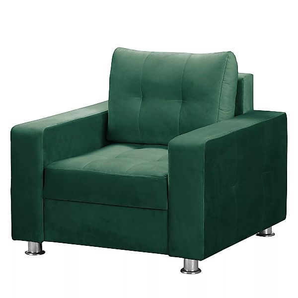 home24 Fredriks Sessel Upwell II Dunkelgrün 100% Polyester 98x96x90 cm (BxH günstig online kaufen