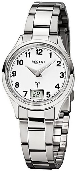 Regent Funkuhr Regent Damen-Armbanduhr silber, (Funkuhr), Damen Funkuhr run günstig online kaufen