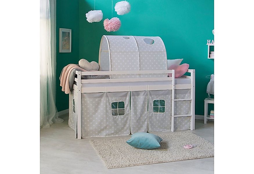 Homestyle4u Betttunnel für Hochbett Zelt Bettdach Höhle Kinderbett Fenster günstig online kaufen