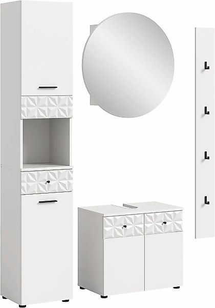 INOSIGN Badezimmer-Set "VICENZA, TOPSELLER, Breite 141cm, 4-teilig, mit Orn günstig online kaufen