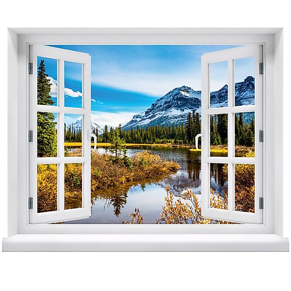 WallSpirit Wandsticker "Fensterblick mit Aussicht", Selbstklebend, rückstan günstig online kaufen