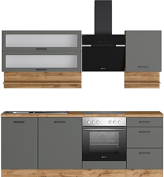 KOCHSTATION Küchenzeile »KS-Betty«, Breite 220 cm, mit E-Geräten von Baukne günstig online kaufen