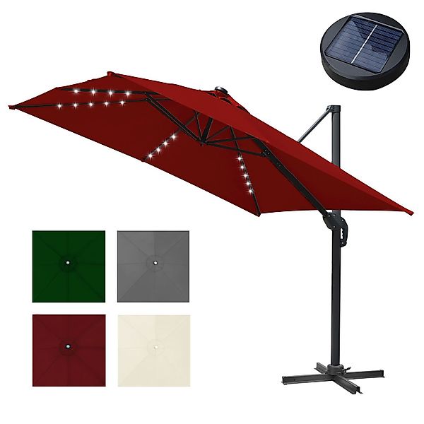 Clanmacy Ampelschirm 300 x 300cm Sonnenschirm günstig online kaufen