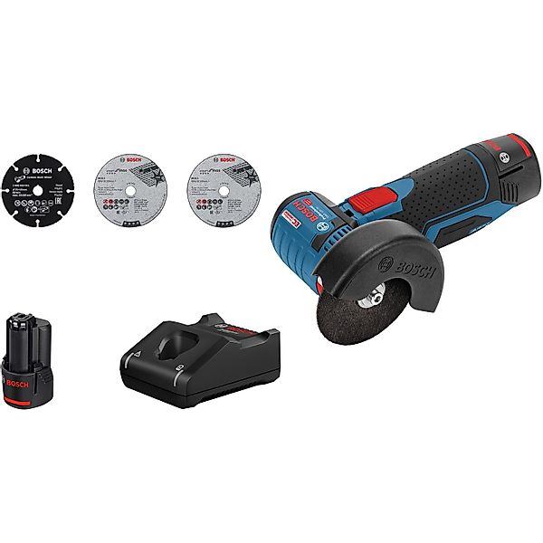 Bosch Professional Akku-Winkelschleifer GWS 12V-76, max. 19500 U/min, mit 2 günstig online kaufen