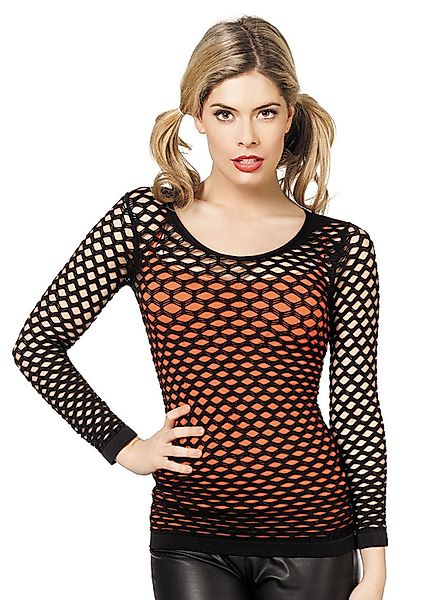 Metamorph T-Shirt Netzshirt schwarz Breitmaschiges Netzshirt günstig online kaufen