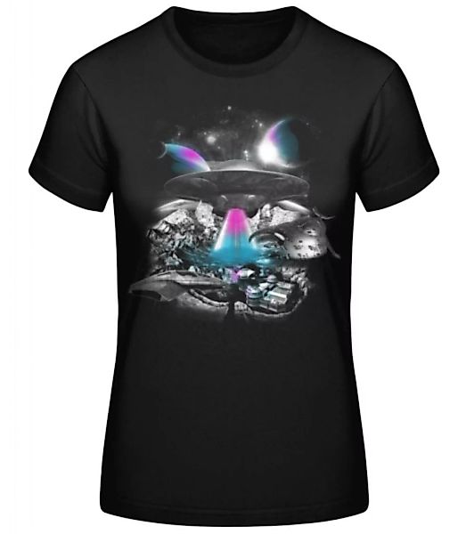UFO In Surrealer Landschaft · Frauen Basic T-Shirt günstig online kaufen