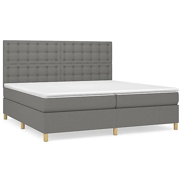 vidaXL Boxspringbett mit Matratze Dunkelgrau 200x200 cm Stoff1350799 günstig online kaufen