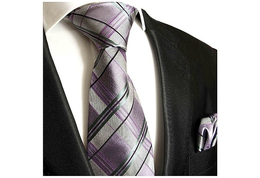 Paul Malone Krawatte Herren Seidenkrawatte und Tuch modern Schottenmuster 1 günstig online kaufen