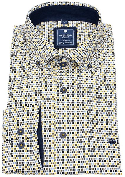 Redmond Langarmhemd Button-Down-Kragen günstig online kaufen