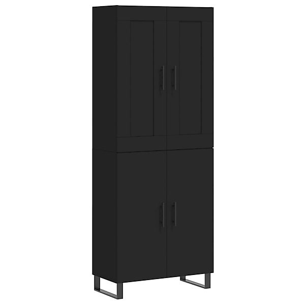 vidaXL Highboard Schwarz 69,5x34x180 cm Holzwerkstoff 3199578 günstig online kaufen