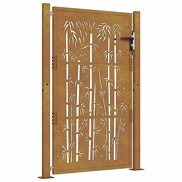 vidaXL Gartentor 105x155 cm Cortenstahl Bambus-Design 153187 günstig online kaufen