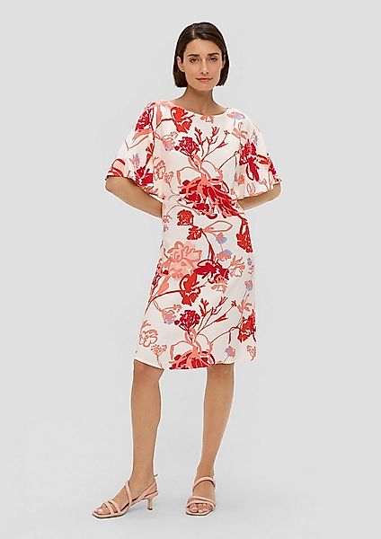 s.Oliver Minikleid Kleid Midkleid mit All-over-Print und Flügelärmel günstig online kaufen