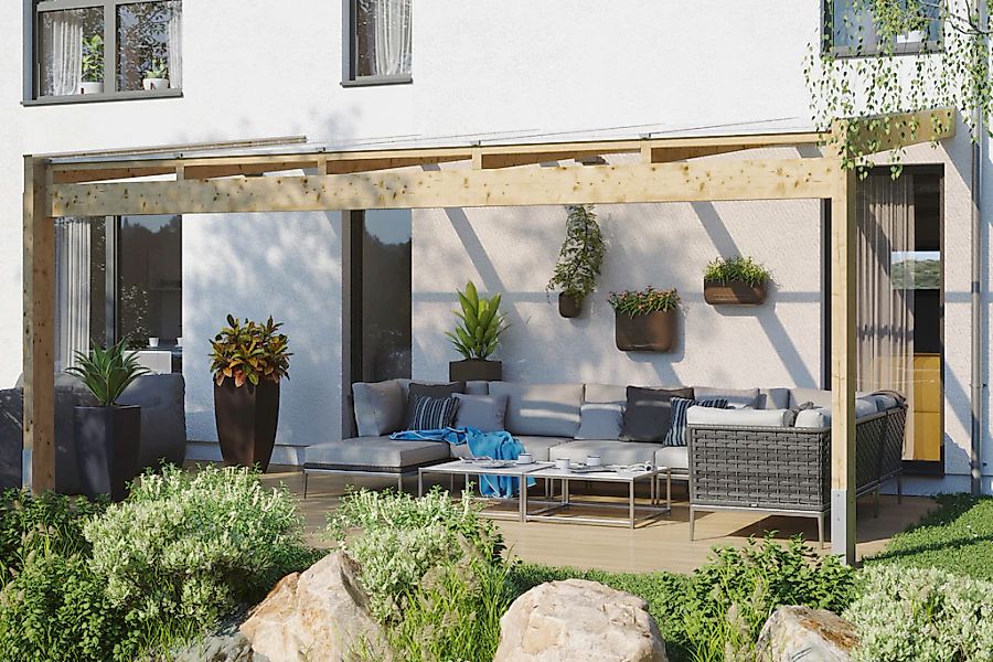 Skanholz Terrassendach "Novara" BxT: 557x359 cm, versch. Farben günstig online kaufen