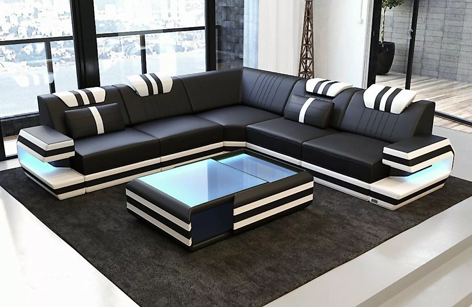 Sofa Dreams Ecksofa Ledercouch Sofa Leder Ragusa L Form Ledersofa, Couch, m günstig online kaufen