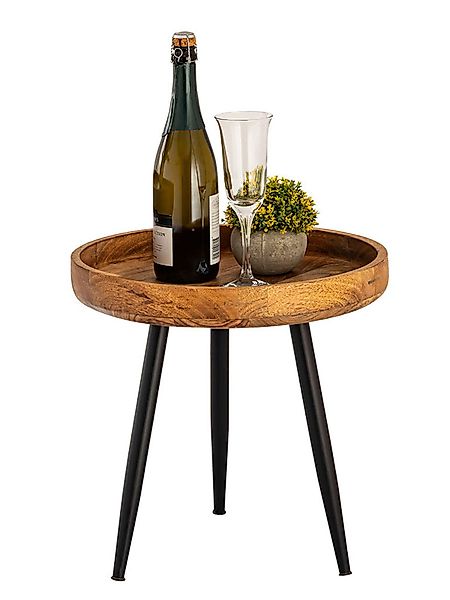 Amagohome Couchtisch Beistelltisch Holz rund Couchtisch günstig online kaufen
