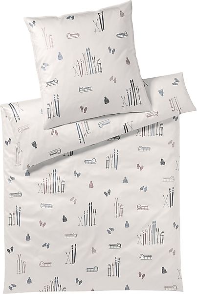 Elegante Bettwäsche Winterzauber, Mako-Satin, 2 teilig, günstig online kaufen