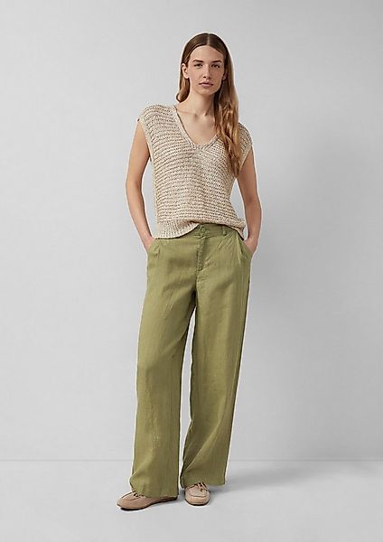 s.Oliver Chinos Hose Wide-Leg-Hose aus Leinen günstig online kaufen