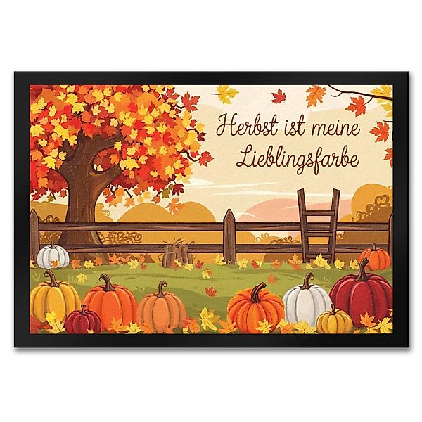 speecheese Fußmatte Herbstliche Landschaft mit Kürbissen günstig online kaufen