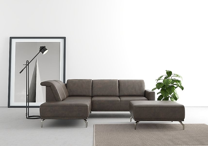 sit&more Ecksofa "Bailando L-Form", wahlweise mit Kopfteilverstellung und V günstig online kaufen
