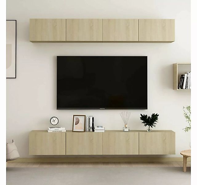furnicato TV-Schrank TV-Schränke 4 Stk. Sonoma-Eiche 100x30x30 cm Holzwerks günstig online kaufen
