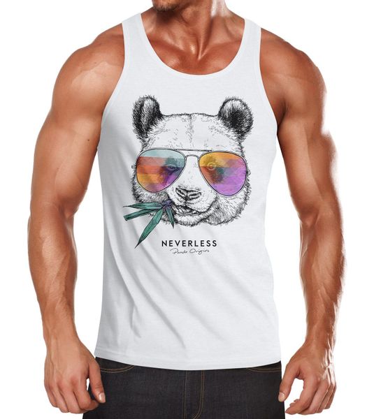 Neverless Tanktop Herren Tank-Top Panda Bär günstig online kaufen