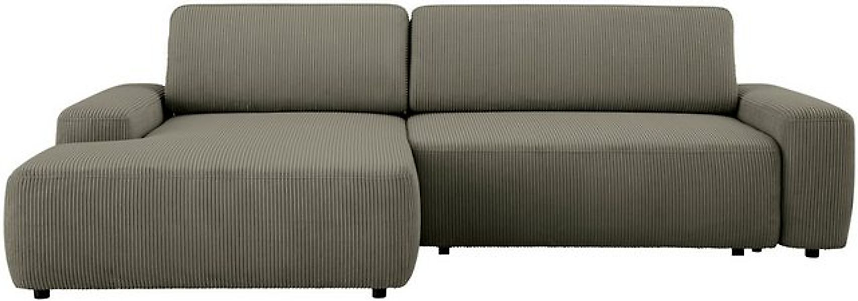 INOSIGN Ecksofa "TORGE (264cm), Schlafsofa in Cord, Samtvelours o Struktur günstig online kaufen