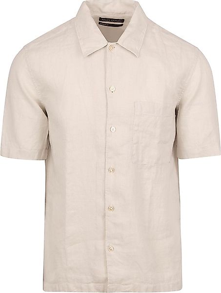 Marc O'Polo Hemd Short Sleeves Leinen Ecru - Größe XL günstig online kaufen