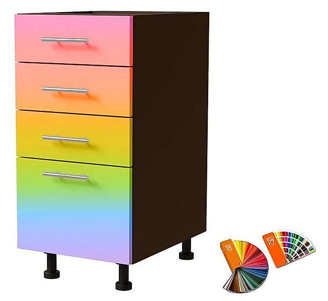 Feldmann-Wohnen Unterschrank Brerra (D4/40, 4 Schubladen - REJS Comfort Box günstig online kaufen