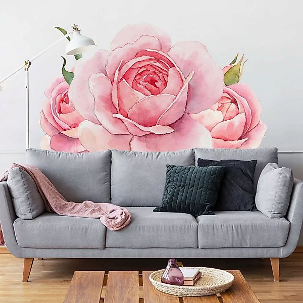 Wandtattoo Aquarell Rosa Rose XXL günstig online kaufen