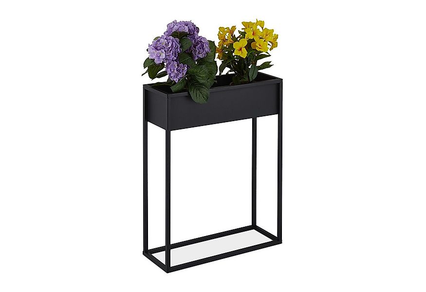 relaxdays Blumenständer Metall Blumenständer in Schwarz günstig online kaufen