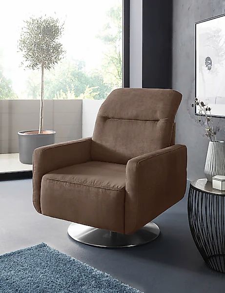 sit&more Drehsessel »Gizeh«, inklusive Kopfteilverstellung, mit Federkern günstig online kaufen