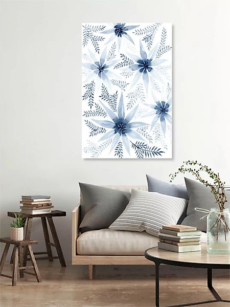 Poster / Leinwandbild - Winter Flowers | Watercolour Painting günstig online kaufen