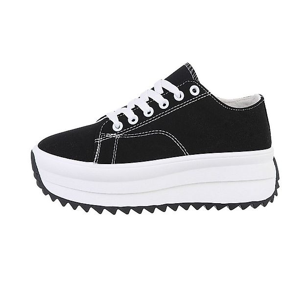 Ital-Design Modischer Plateau Sneaker für Damen in Schwarz Sneaker (8596013 günstig online kaufen