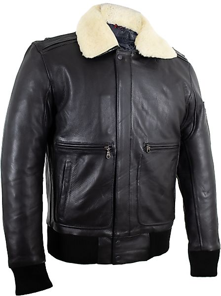 MDM Lederjacke Herren Lederjacke Fliegerjacke echtes günstig online kaufen