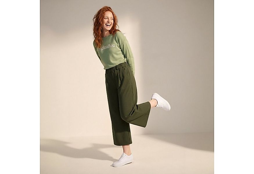OriginalYou Culotte Stoffhose Damen Stretch Culotte Hose mit weitem Bein Mi günstig online kaufen