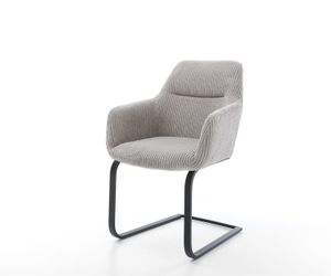 DELIFE Polsterstuhl Pejo-Flex, Freischwinger flach Schwarz günstig online kaufen